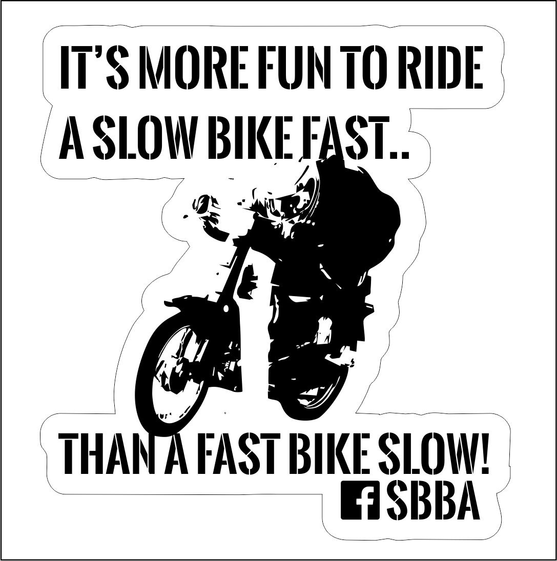 SLOW BIKE FAST 8cm Sticker